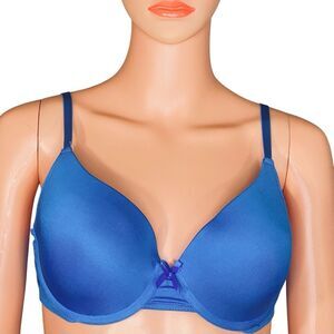 COCO Lingerie Padded Underwire Bra Size 38C Adjustable Full Coverage Blue